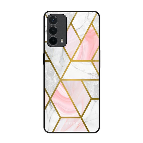 Geometrical Marble Oppo F19 Glass Back Cover Online