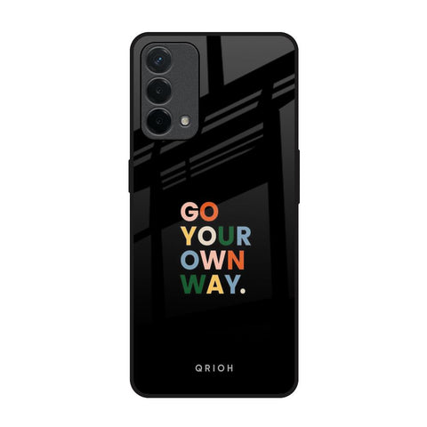 Go Your Own Way Oppo F19 Glass Back Cover Online