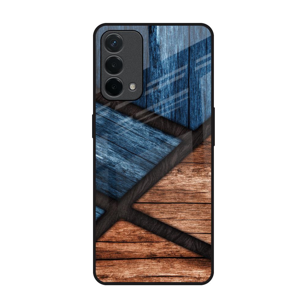 Wooden Tiles Oppo F19 Glass Back Cover Online