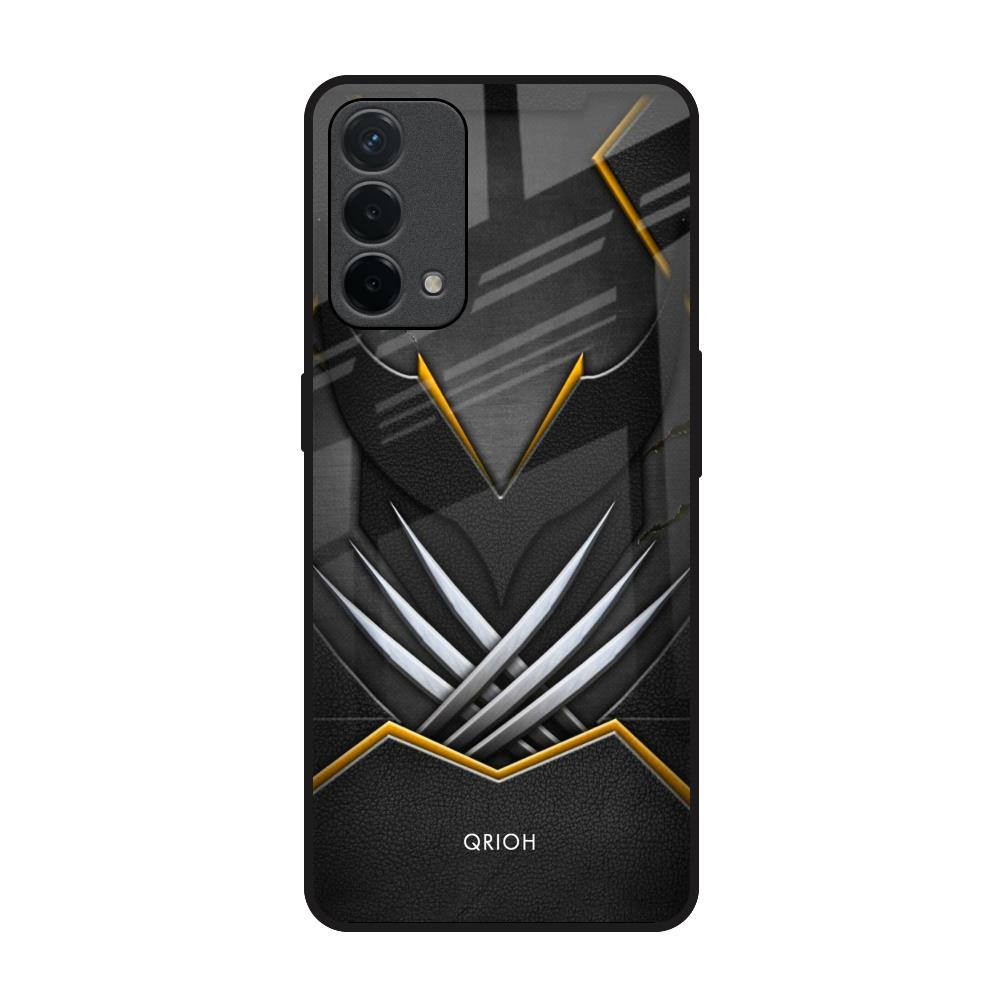 Black Warrior Oppo F19 Glass Back Cover Online
