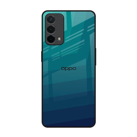 Green Triangle Pattern Oppo F19 Glass Back Cover Online