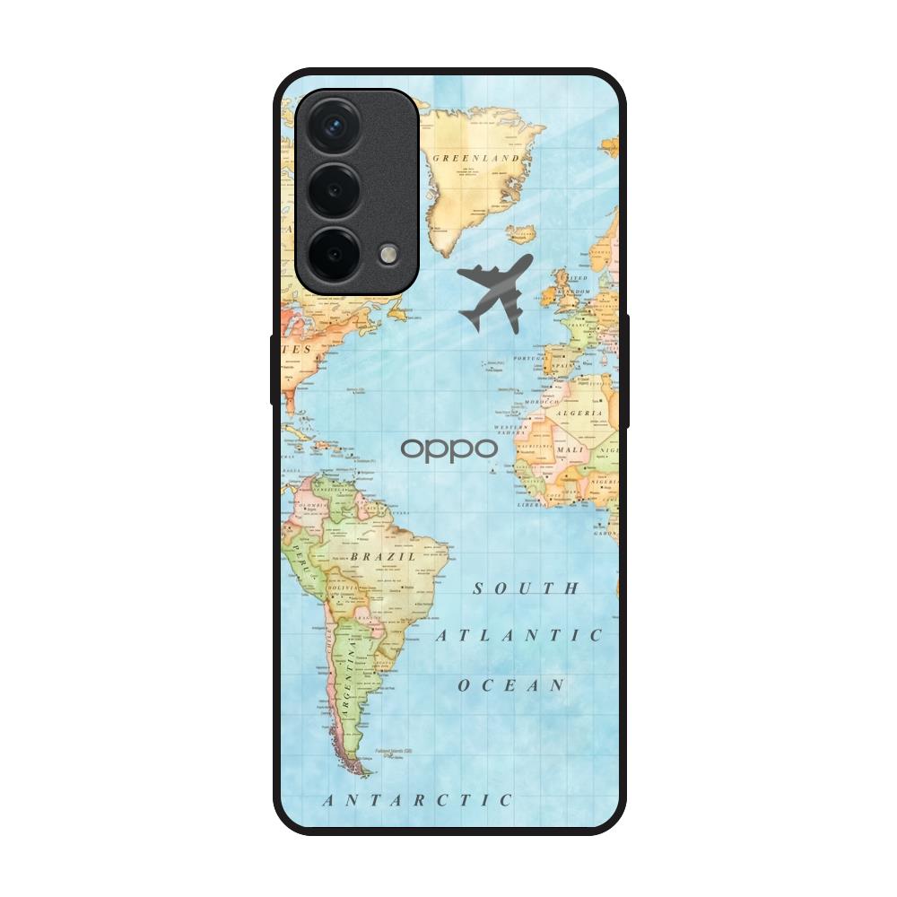 Fly Around The World Oppo F19 Glass Back Cover Online