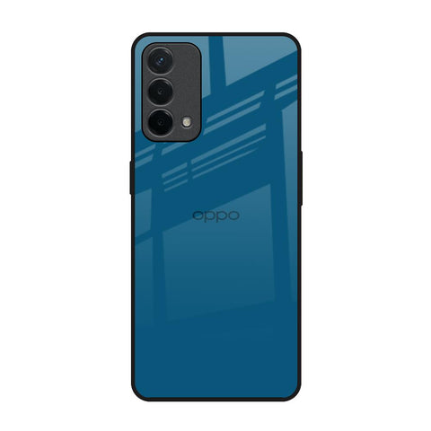 Cobalt Blue Oppo F19 Glass Back Cover Online