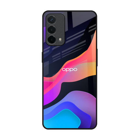 Colorful Fluid Oppo F19 Glass Back Cover Online