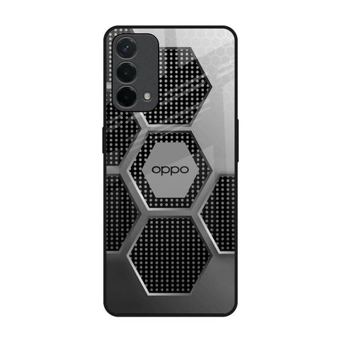 Hexagon Style Oppo F19 Glass Back Cover Online