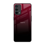 Wine Red Oppo F19 Glass Back Cover Online