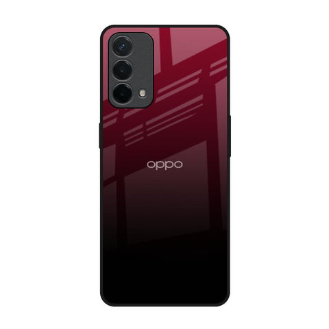 Wine Red Oppo F19 Glass Back Cover Online