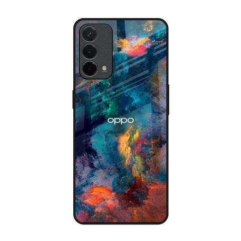 Colored Storm Oppo F19 Glass Back Cover Online