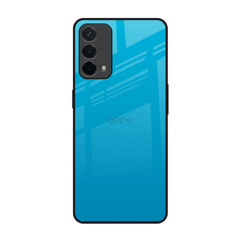 Blue Aqua Oppo F19 Glass Back Cover Online