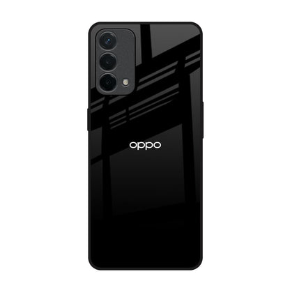 Jet Black Oppo F19 Glass Back Cover Online