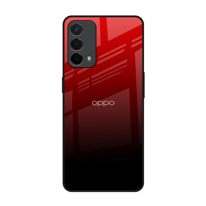 Maroon Faded Oppo F19 Glass Back Cover Online