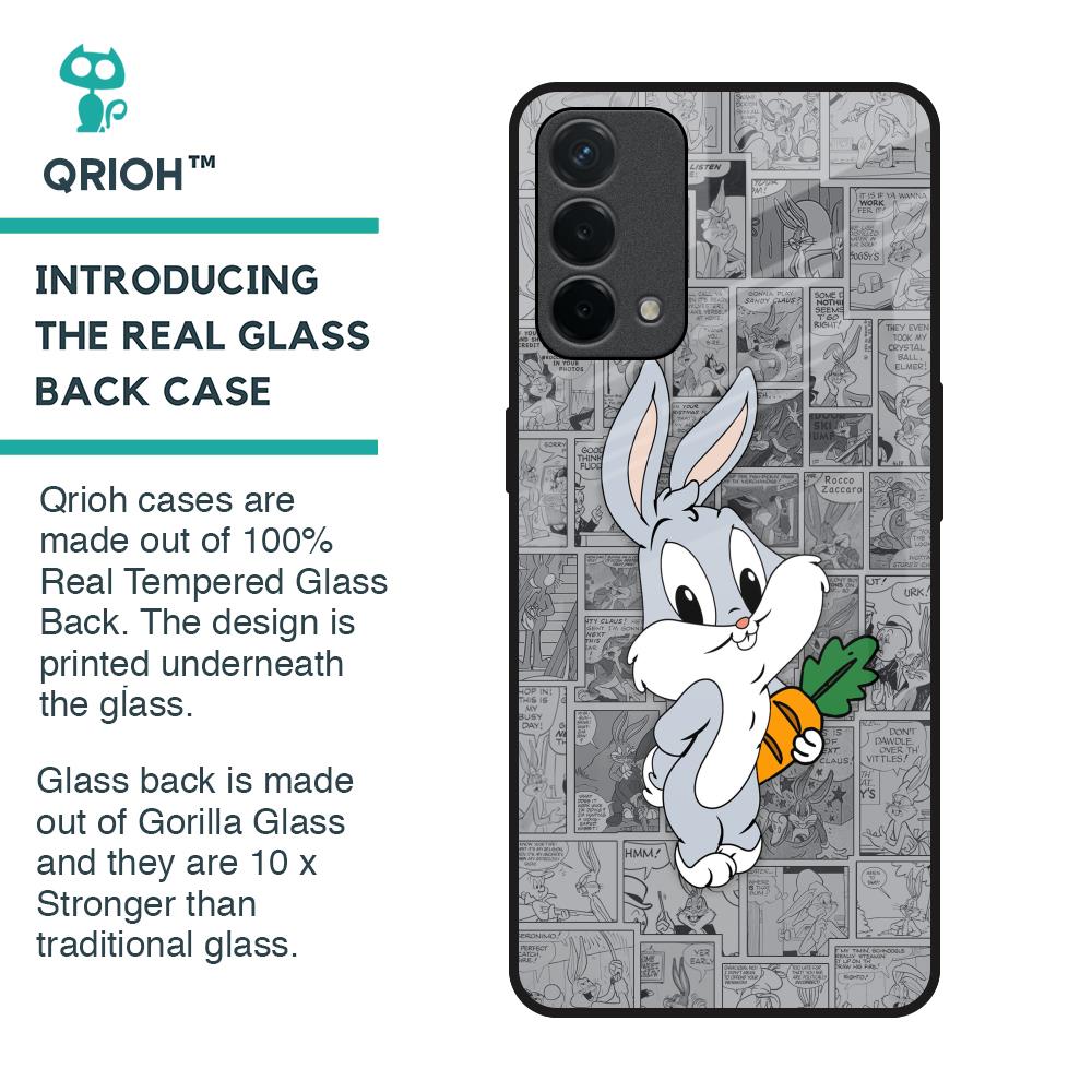 Cute Baby Bunny Glass Case for Oppo F19