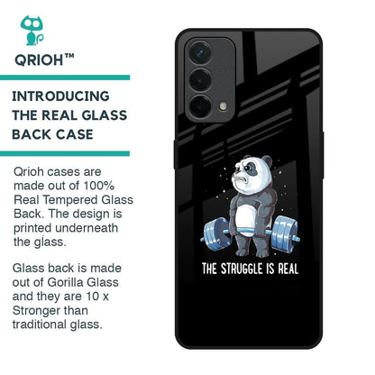 Real Struggle Glass Case for Oppo F19