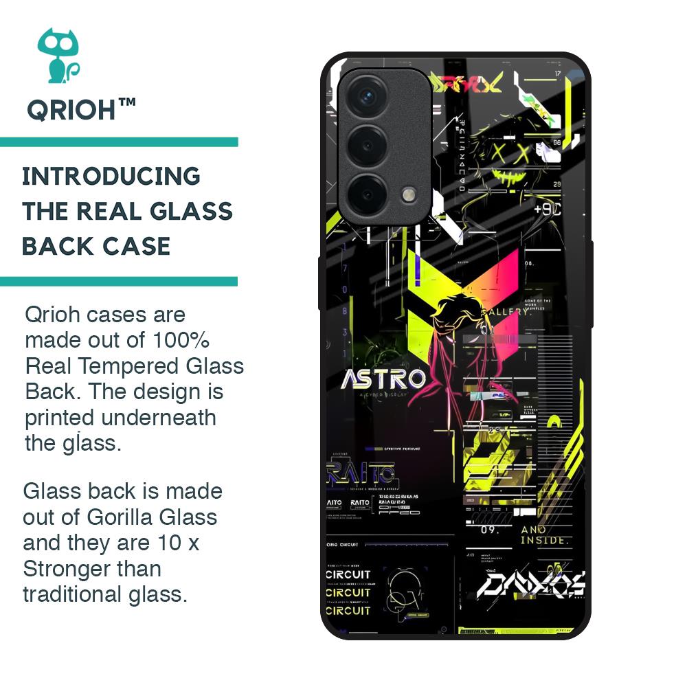 Astro Glitch Glass Case for Oppo F19