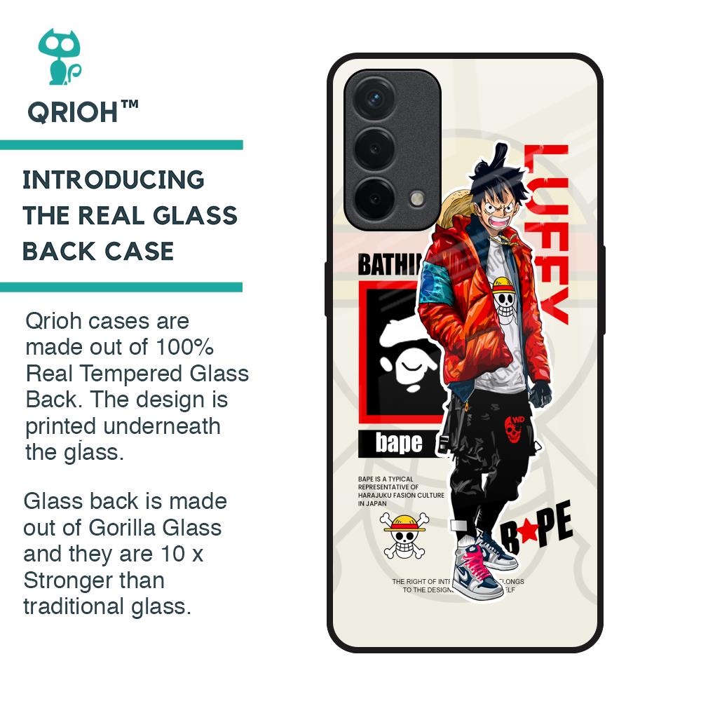 Bape Luffy Glass Case for Oppo F19