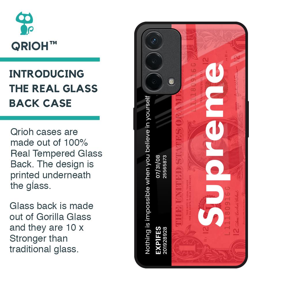 Supreme Ticket Glass Case for Oppo F19