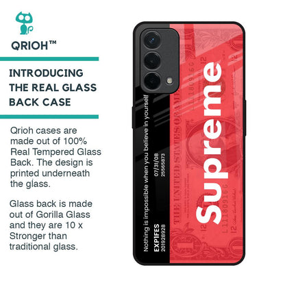 Supreme Ticket Glass Case for Oppo F19