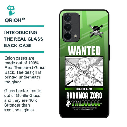 Zoro Wanted Glass Case for Oppo F19
