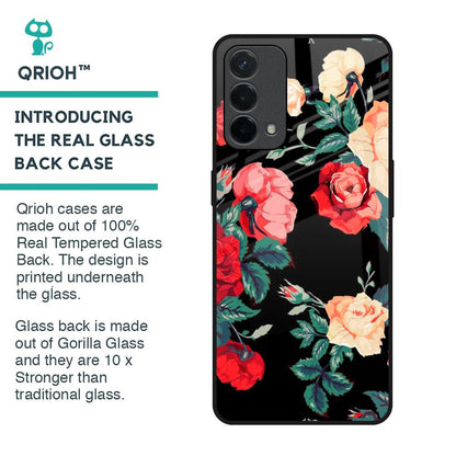 Floral Bunch Glass Case For Oppo F19