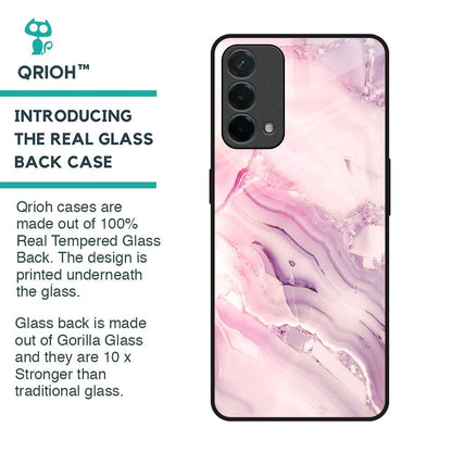 Diamond Pink Gradient Glass Case For Oppo F19