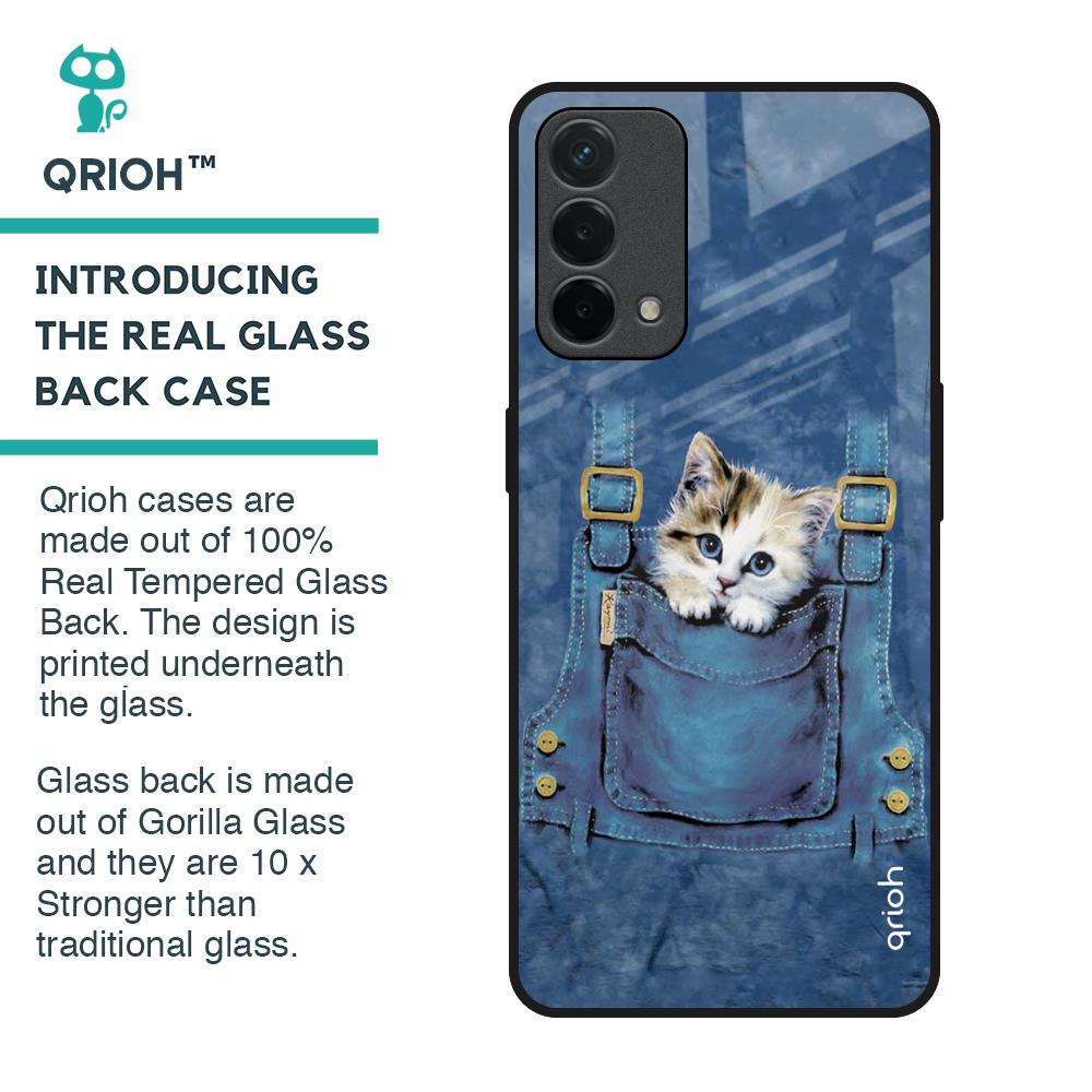 Kitty In Pocket Glass Case For Oppo F19