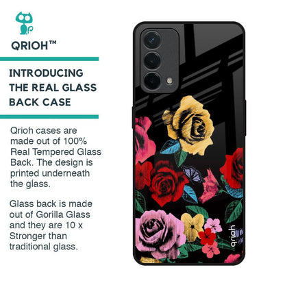 Floral Decorative Glass Case For Oppo F19