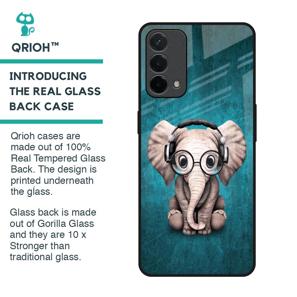 Adorable Baby Elephant Glass Case For Oppo F19
