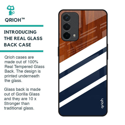 Bold Stripes Glass Case for Oppo F19