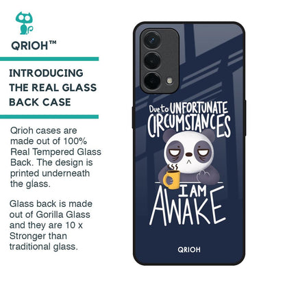 Struggling Panda Glass Case for Oppo F19