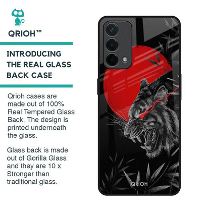 Red Moon Tiger Glass Case for Oppo F19