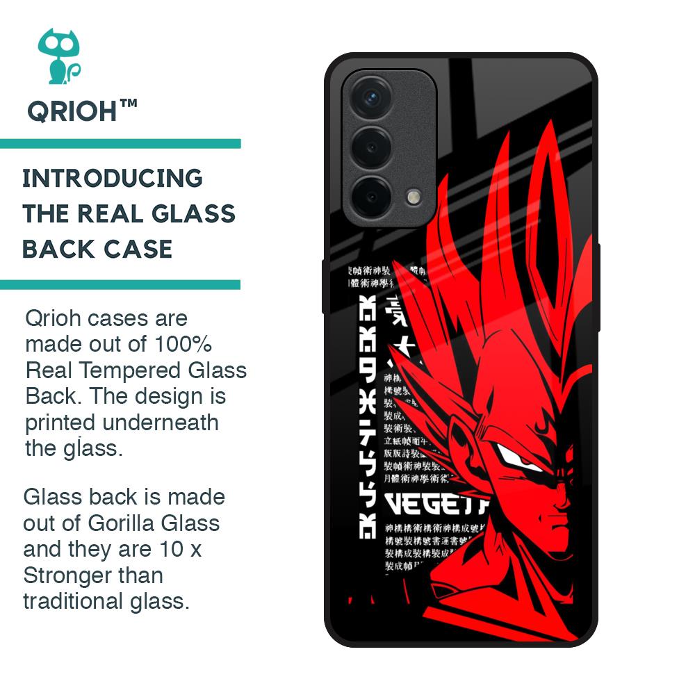 Red Vegeta Glass Case for Oppo F19