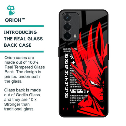 Red Vegeta Glass Case for Oppo F19