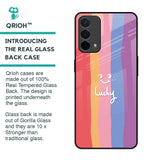 Lucky Abstract Glass Case for Oppo F19