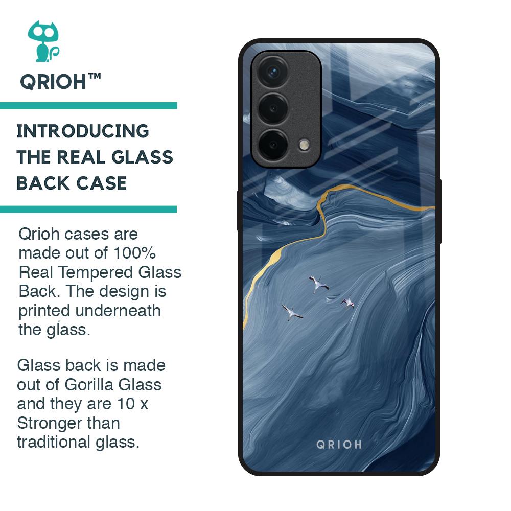 Deep Ocean Marble Glass Case for Oppo F19