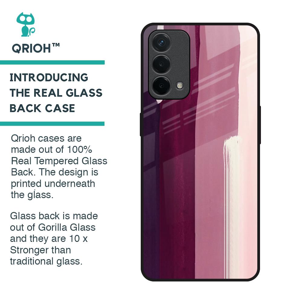 Brush Stroke Art Glass Case for Oppo F19