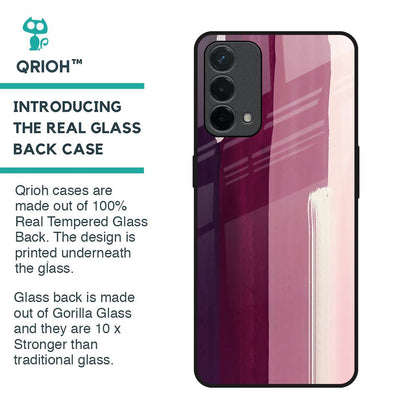 Brush Stroke Art Glass Case for Oppo F19