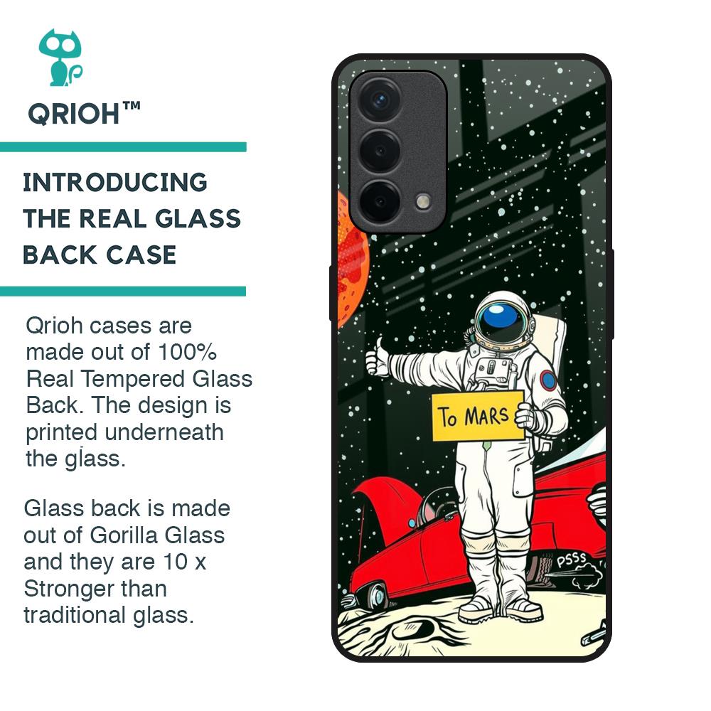 Astronaut on Mars Glass Case for Oppo F19