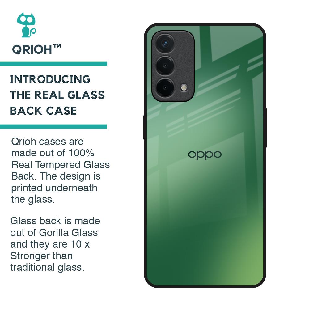 Green Grunge Texture Glass Case for Oppo F19