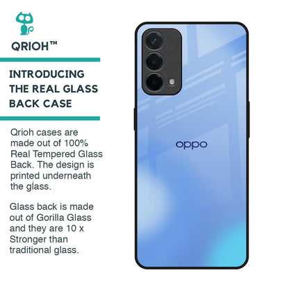 Vibrant Blue Texture Glass Case for Oppo F19