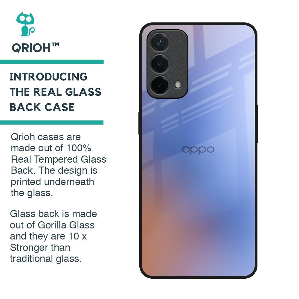 Blue Aura Glass Case for Oppo F19