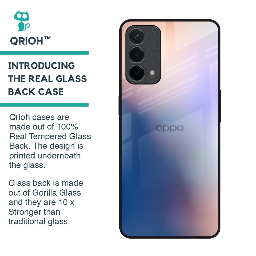 Blue Mauve Gradient Glass Case for Oppo F19