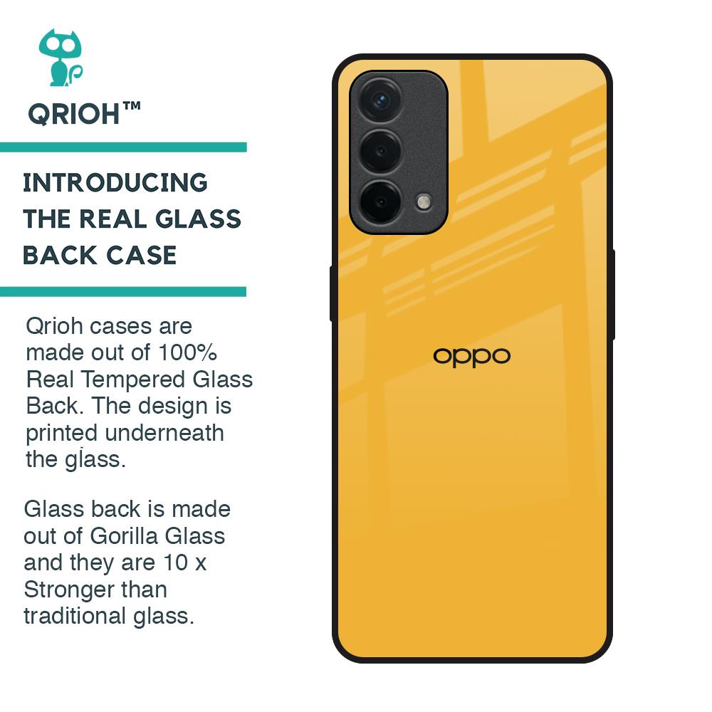 Fluorescent Yellow Glass case for Oppo F19