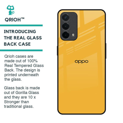 Fluorescent Yellow Glass case for Oppo F19