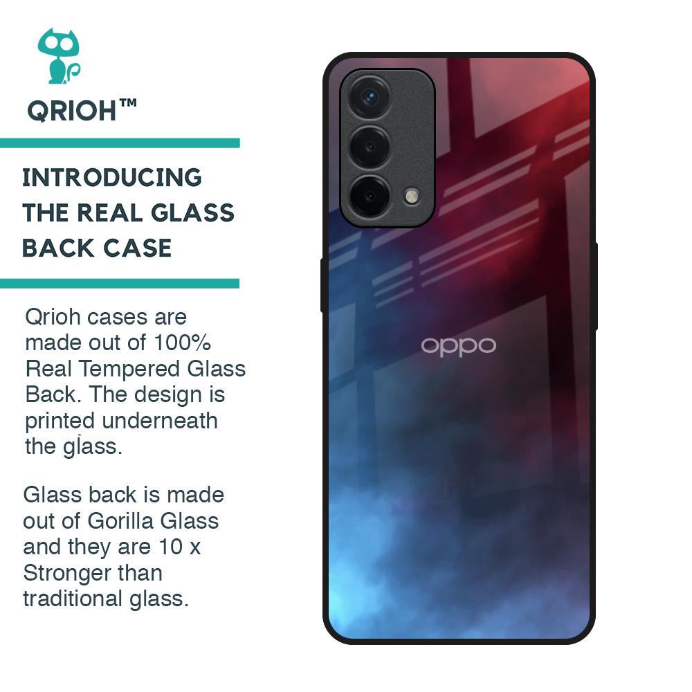 Smokey Watercolor Glass Case for Oppo F19