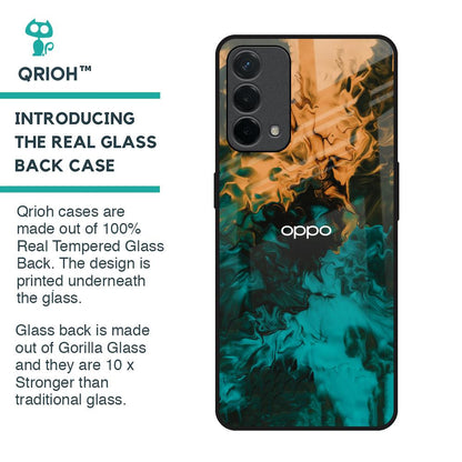Watercolor Wave Glass Case for Oppo F19