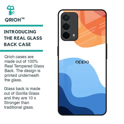 Wavy Color Pattern Glass Case for Oppo F19