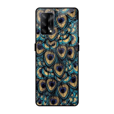 Peacock Feathers Oppo F19 Glass Cases & Covers Online