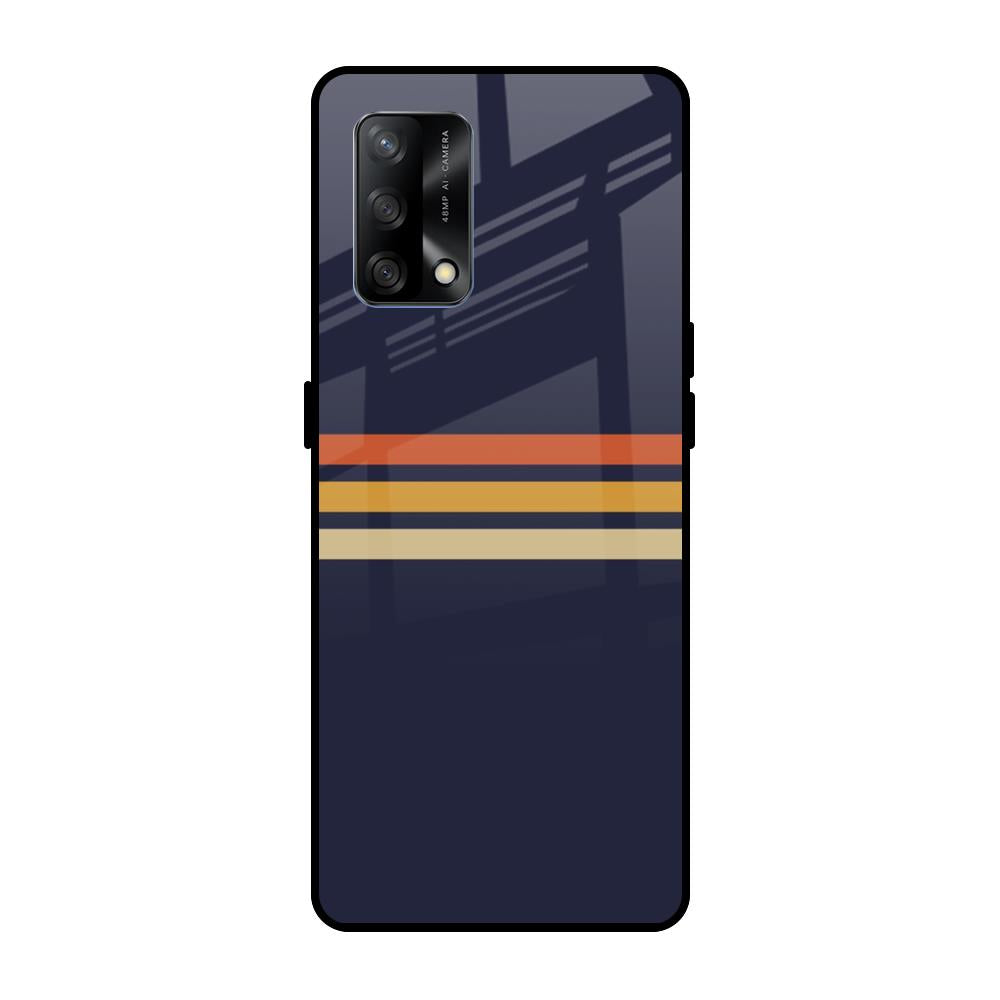 Tricolor Stripes Oppo F19 Glass Cases & Covers Online