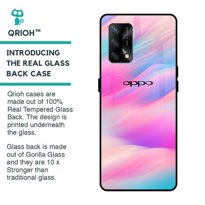 Colorful Waves Glass case for Oppo F19