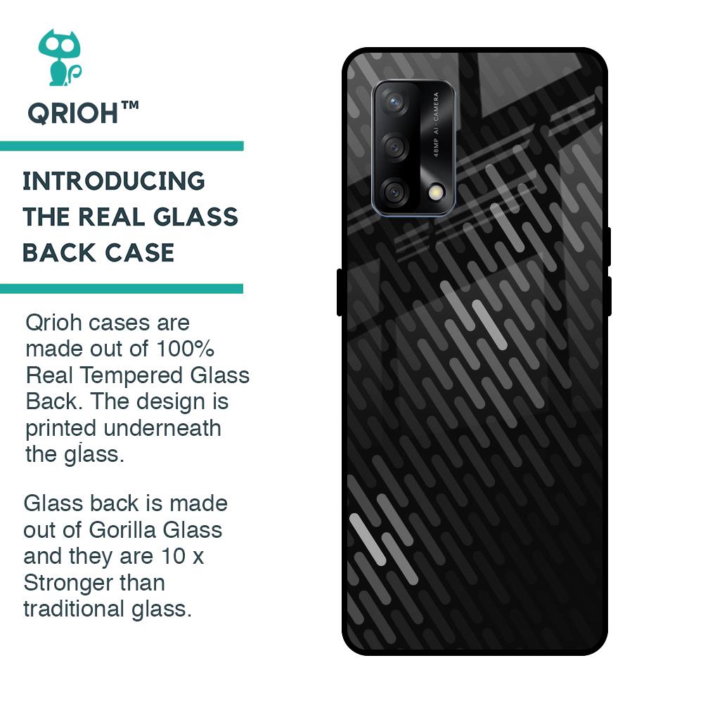 Dark Abstract Pattern Glass Case For Oppo F19